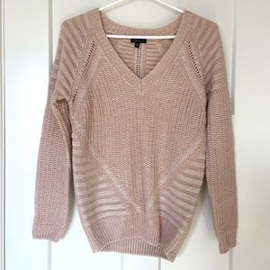 Dynamite V-neck Knit Sweater
